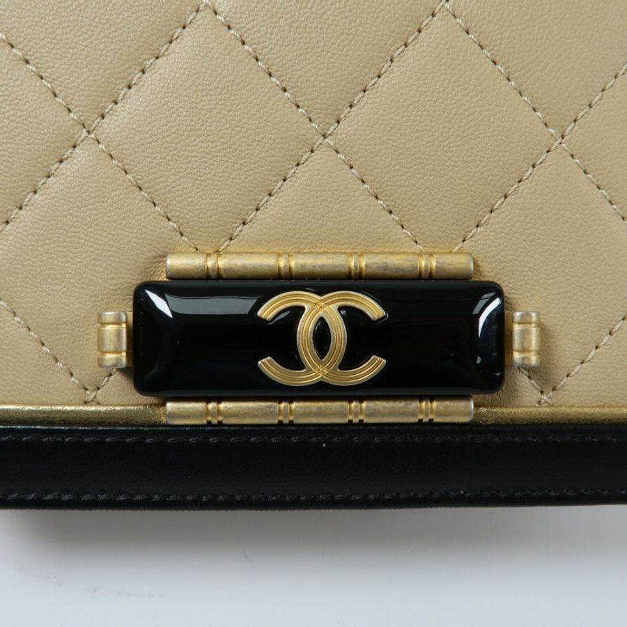 CHANEL 羊皮皮革Chain Shoulder鏈帶肩背袋-5