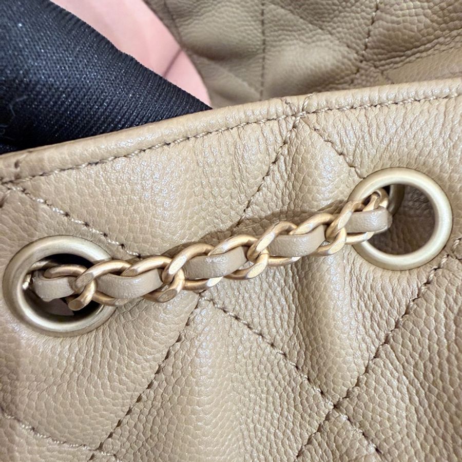 Chanel/ 25bag 奶茶金扣-30