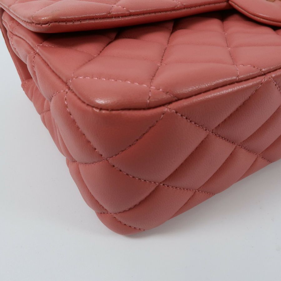 CHANEL 羊皮皮革Chain Shoulder Bag鏈帶肩背袋-13