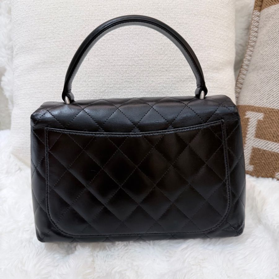 Chanel/ Vintage Kelly bag 黑銀-1