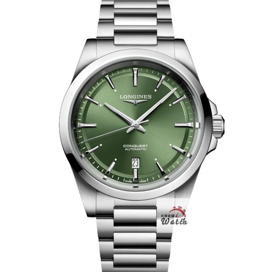 【大眾名錶】LONGINES浪琴 L3.830.4.02.6 征服者系列 綠色面盤 2024/07 大眾名錶B1256-0