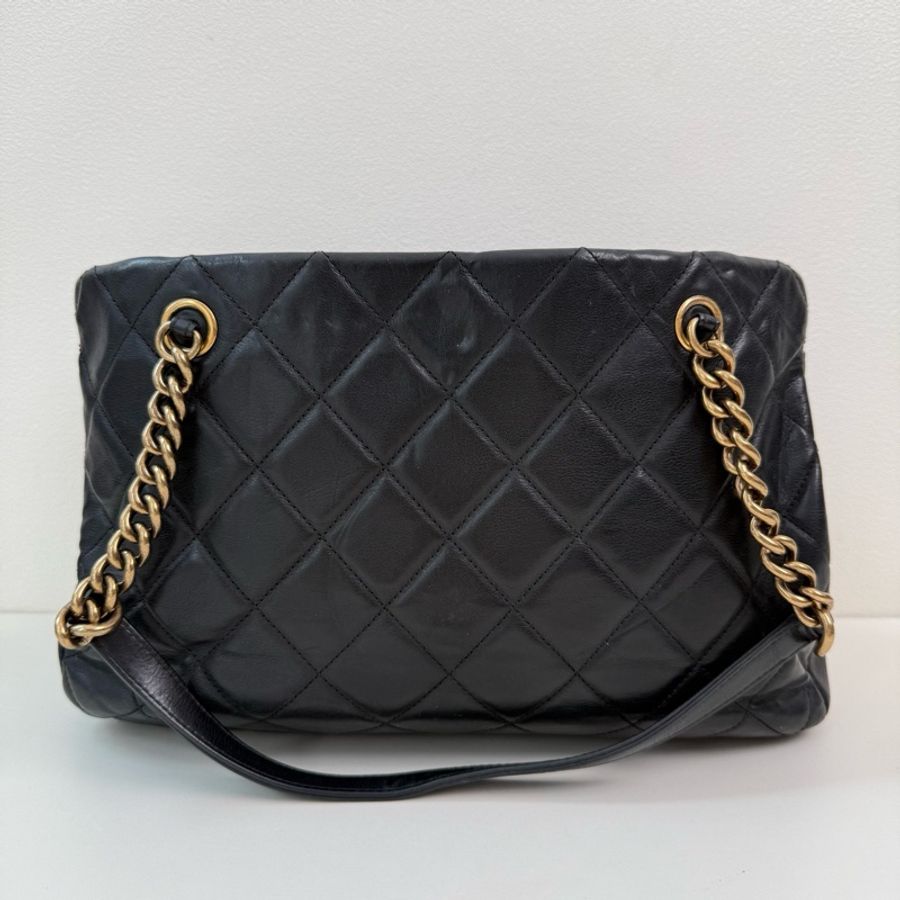 Chanel/香奈兒 黑色徽標單肩包 孟買-2