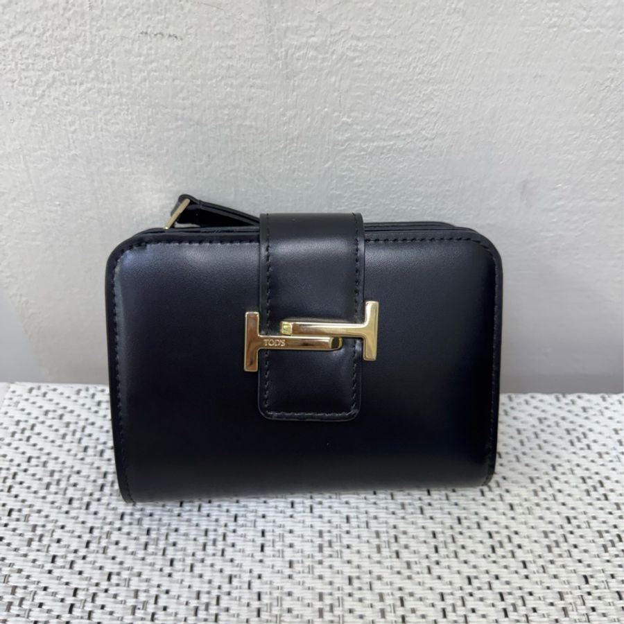 Tod’s黑皮革短夾-5
