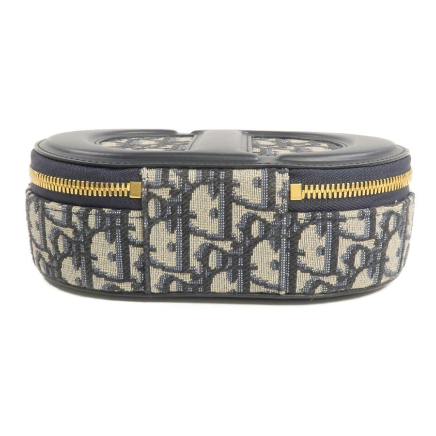 Dior 帆布/皮革CD Signature Oval Camera金扣手挽肩背兩用袋-3