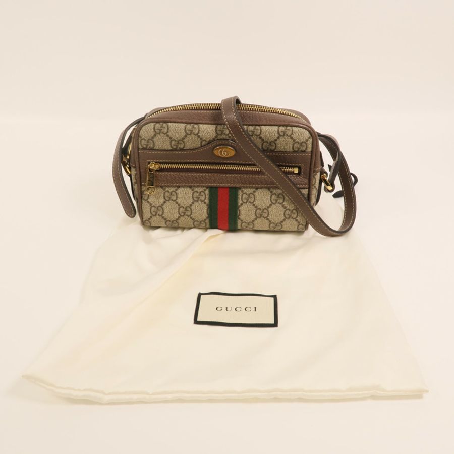 GUCCI 塗層帆布Ophidia Mini肩背袋-9