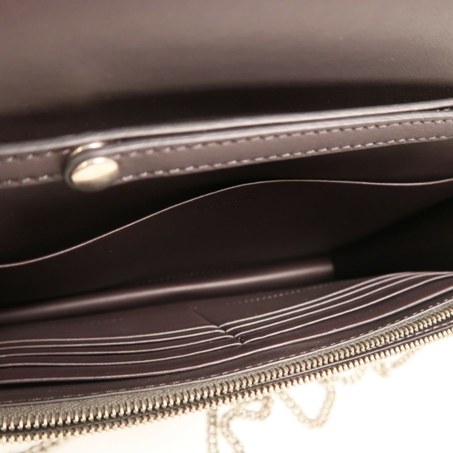 CELINE 牛皮皮革Frame Woc銀扣鏈帶肩背袋-4