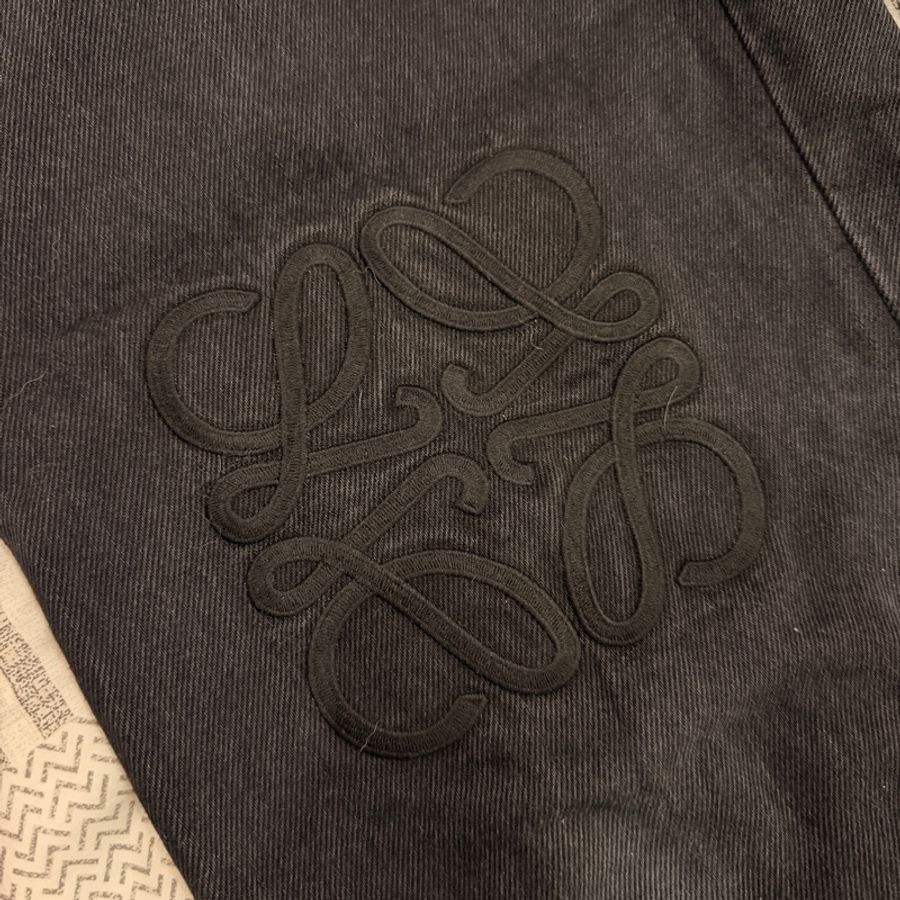 Loewe Anagram黑色單寧牛仔褲 尺寸:46-2