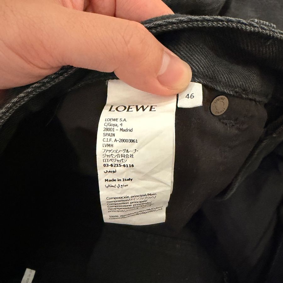 Loewe Anagram黑色單寧牛仔褲 尺寸:46-3