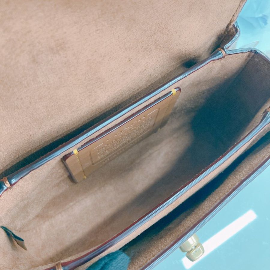 MS0663 Coach Cassie 17 Signature 3-Way Bag Canvas and Calfskin Tan x GHW-15