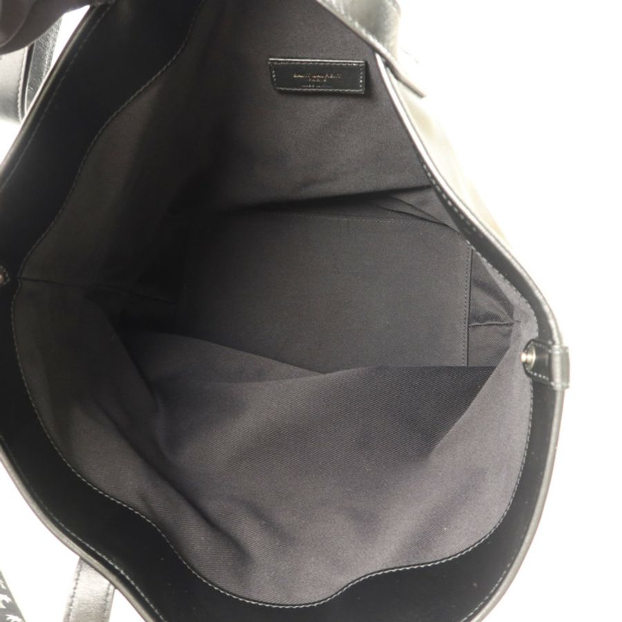 SAINT LAURENT 牛皮皮革/帆布Teddy Drawstring Tote Bag手挽袋-5