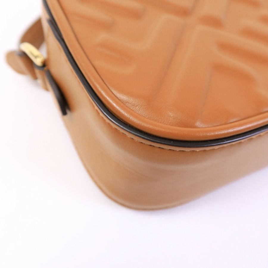 FENDI 牛皮皮革FF Logo Camera Case肩背袋-13