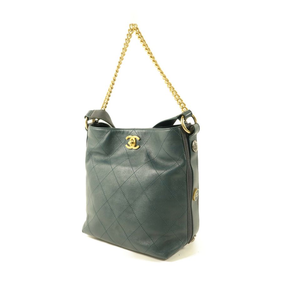 CHANEL 牛皮皮革Hobo Bag手挽肩背兩用袋-2