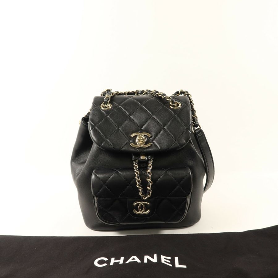 CHANEL 羊皮皮革Duma Backpack Small背包-9