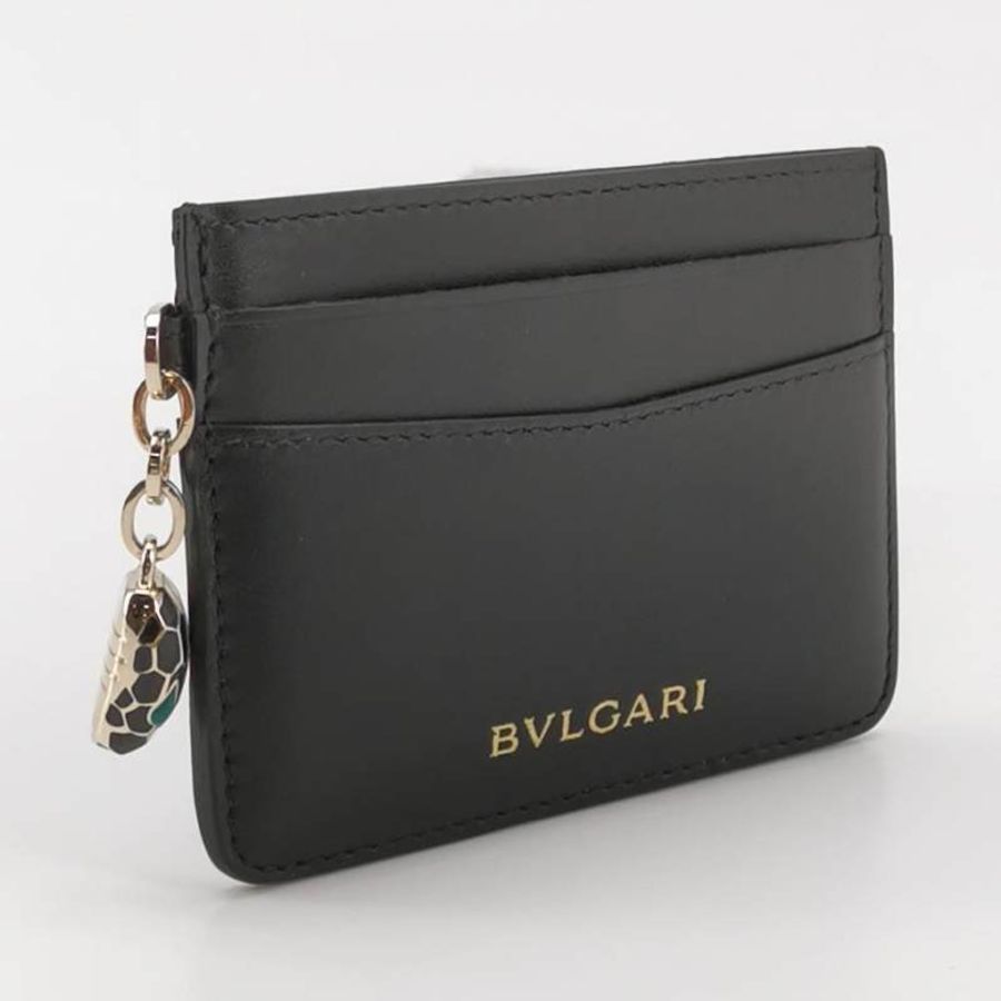 Bvlgari Serpenti Forever蛇頭包牛皮純色蛇頭卡包-2