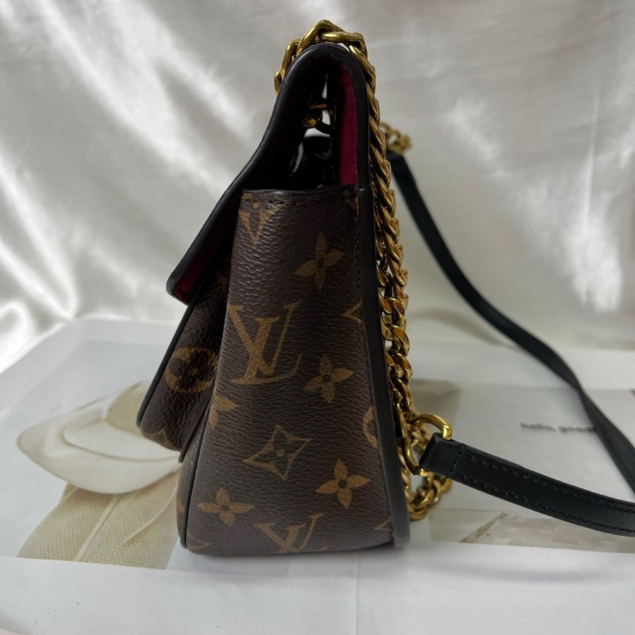 LV路易威登-Passy棕色老花塗層帆布黑色琺瑯金扣郵差包 老花-2