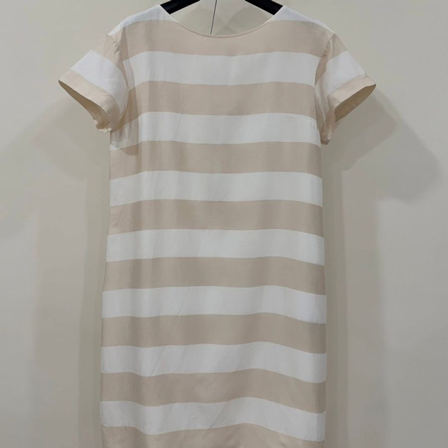 BURBERRY 倫敦 橫條拉鏈格紋洋裝-1