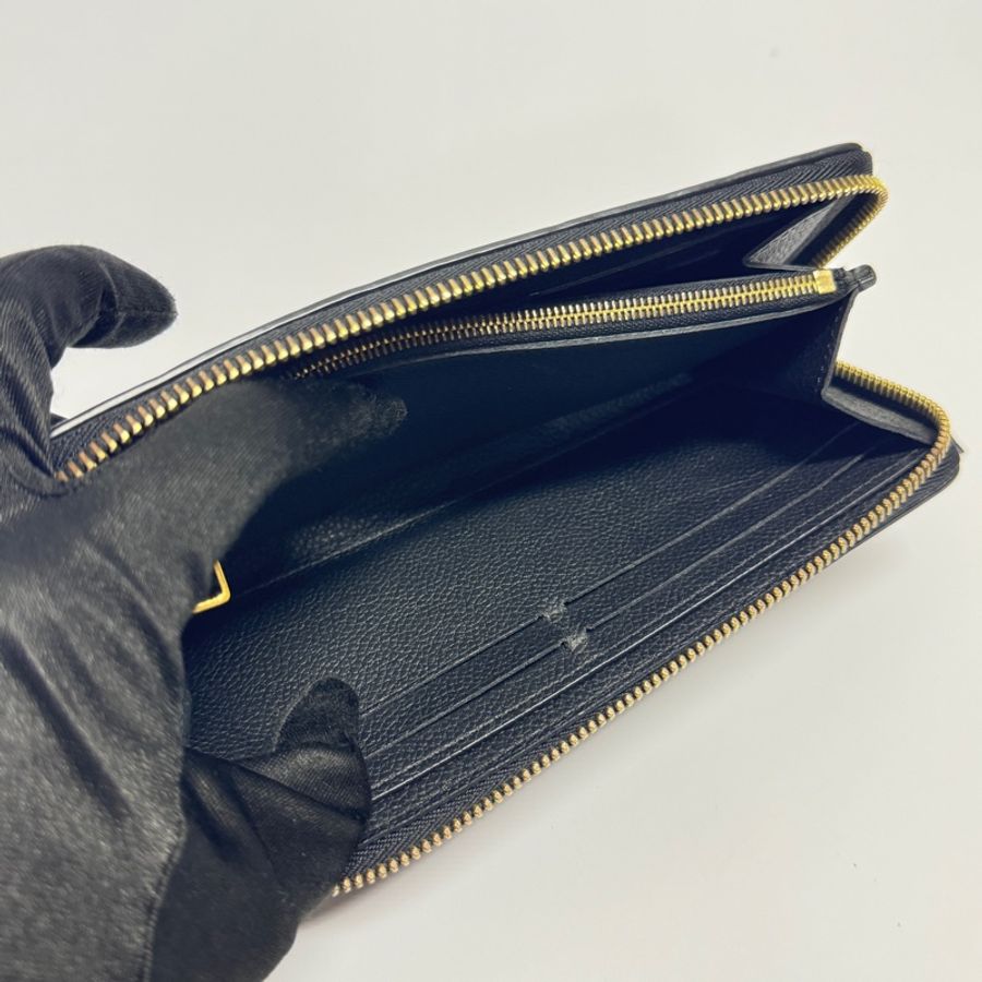 【超級新 全配🎁】 LV M60171 黑老花 牛皮壓紋長夾(專櫃27,700)-9