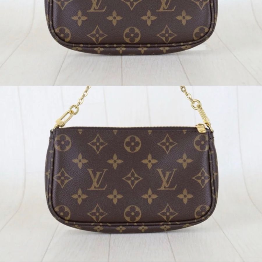 「JL精品代購」98新 LV 老花 五合一 粉背帶-10