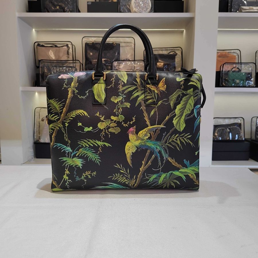 古驰 GUCCI 多色牛皮印花斜挎包手提包单肩包-1