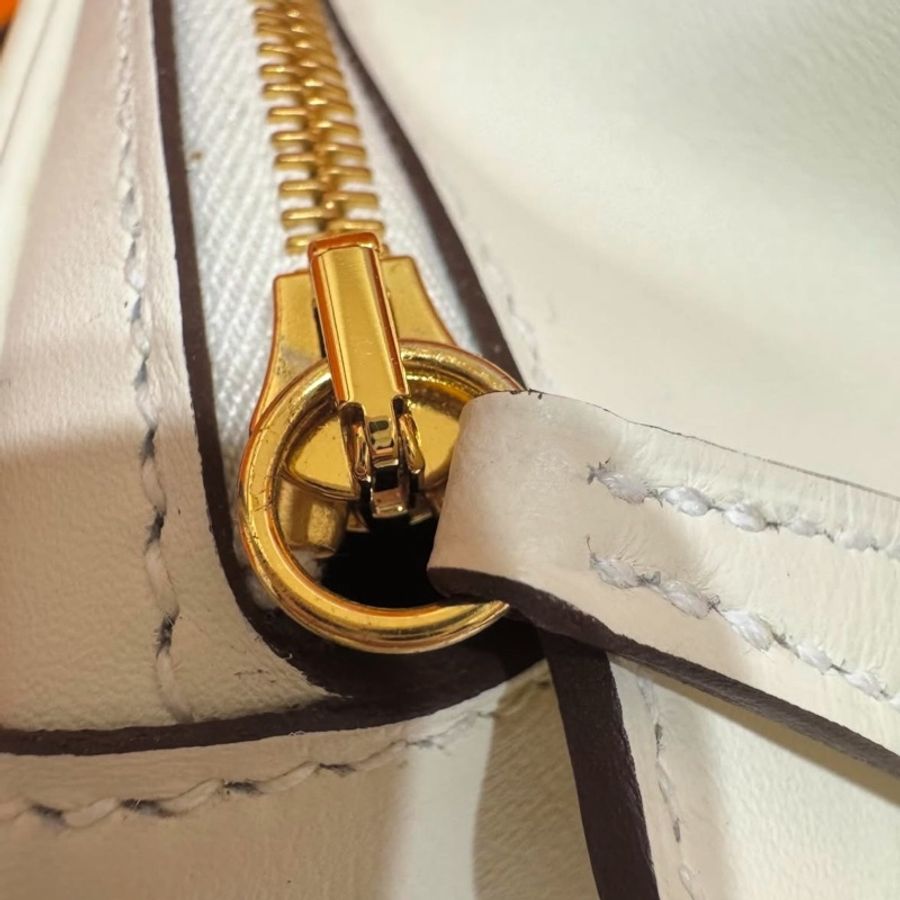 Hermes Lindy26 Swift皮 奶油白金釦 🤍B刻 台灣購證正本-3