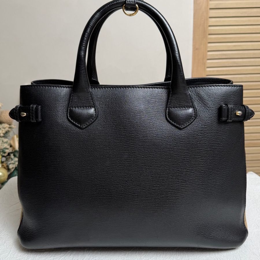 Burberry博柏利 黑色 班納托特包 手提單肩斜挎包 缺肩帶-1