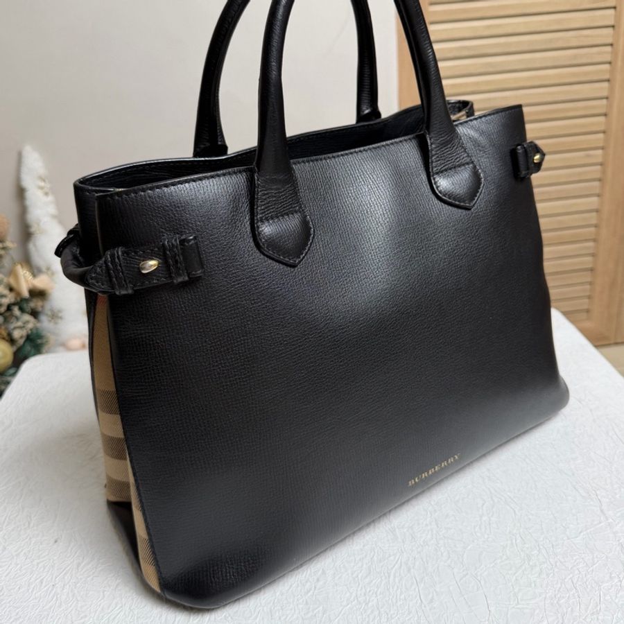 Burberry博柏利 黑色 班納托特包 手提單肩斜挎包 缺肩帶-2