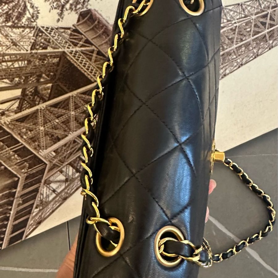 🩵MYMluxurybag🩵 Chanel 25cm 黑金 全皮 肩背袋 斜背袋-2