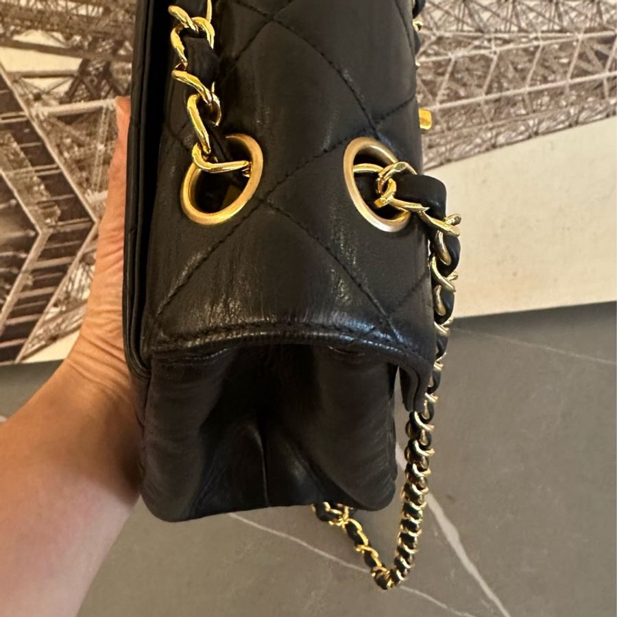 🩵MYMluxurybag🩵 Chanel 25cm 黑金 全皮 肩背袋 斜背袋-7