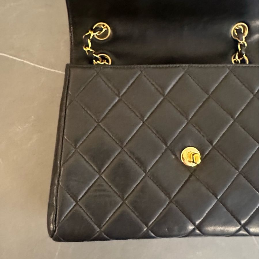 🩵MYMluxurybag🩵 Chanel 25cm 黑金 全皮 肩背袋 斜背袋-13