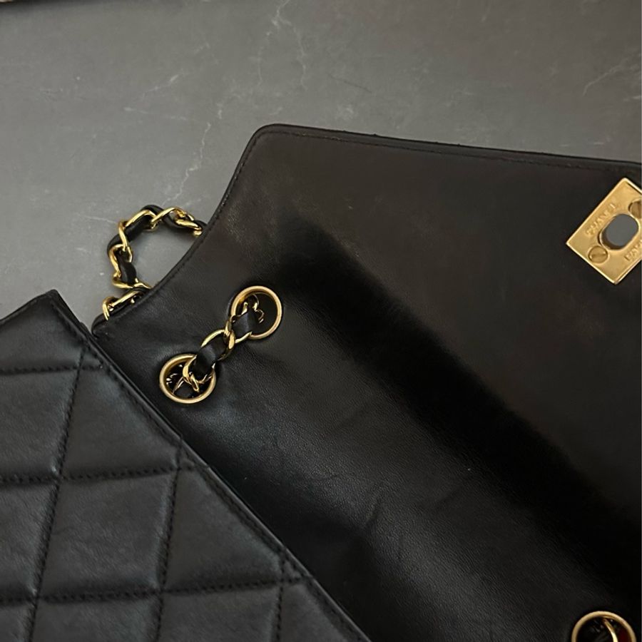 🩵MYMluxurybag🩵 Chanel 25cm 黑金 全皮 肩背袋 斜背袋-41