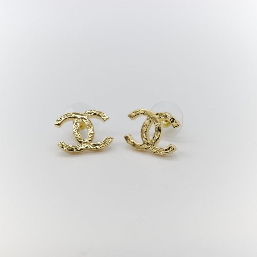 Chanel 香奈兒 經典 24C 金屬雙 C 耳釘式耳環-4