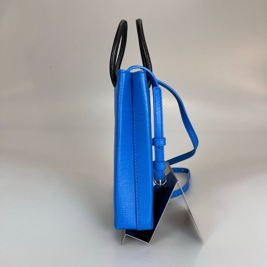 BALENCIAGA 藍拚黑手機包-2