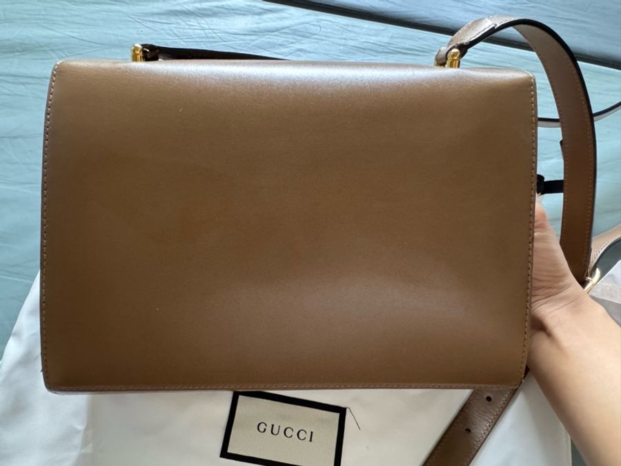 GUCCI 棕色牛皮 Zumi 系列肩斜包-2