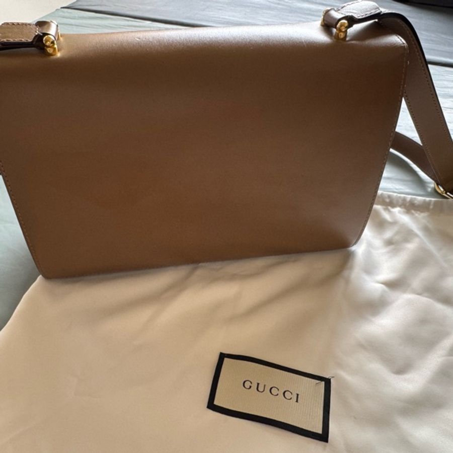 GUCCI 棕色牛皮 Zumi 系列肩斜包-6