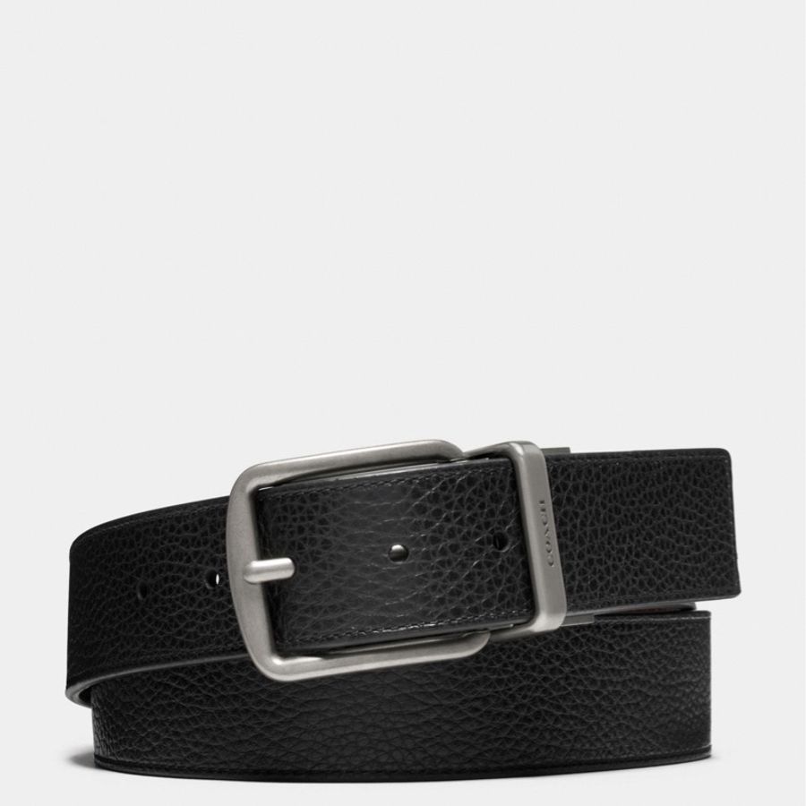 Coach 男士 時尚皮質針扣腰帶均碼碼3.5cm-2