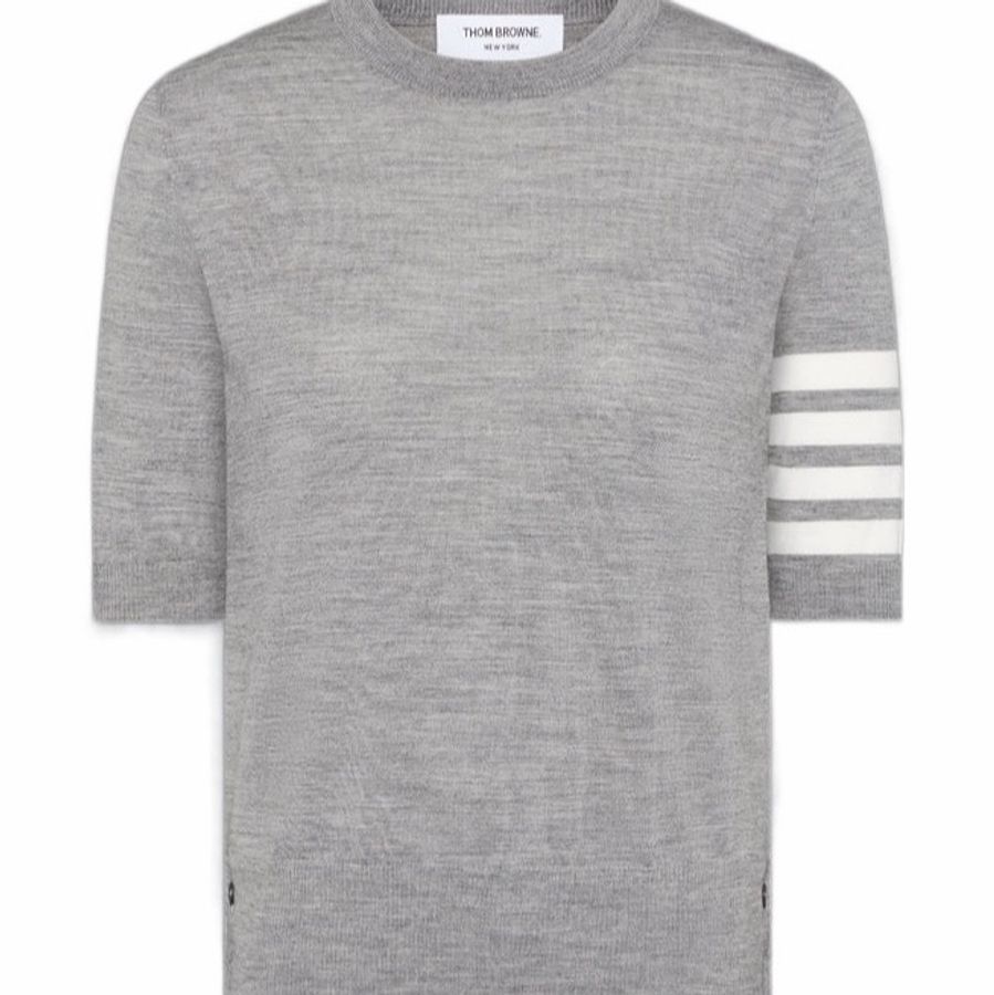 Thom Browne 女士 羊毛四條紋T恤IT-36 IT-42碼模特身高:178CM,穿著40碼。-0