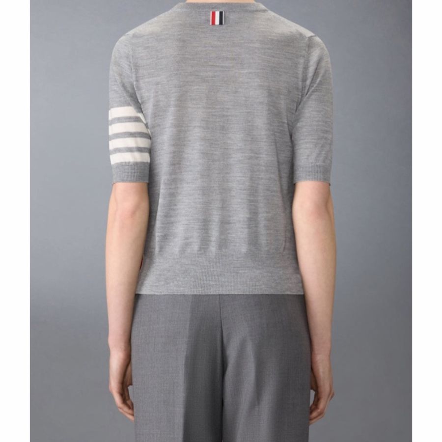Thom Browne 女士 羊毛四條紋T恤IT-36 IT-42碼模特身高:178CM,穿著40碼。-1