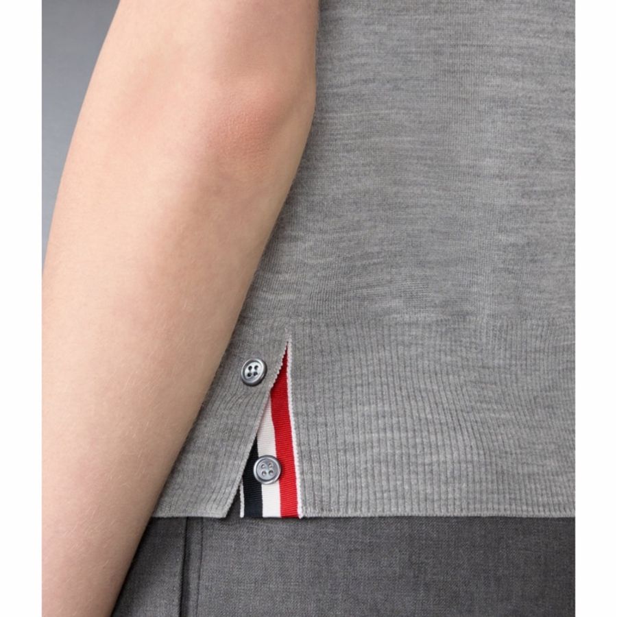 Thom Browne 女士 羊毛四條紋T恤IT-36 IT-42碼模特身高:178CM,穿著40碼。-4