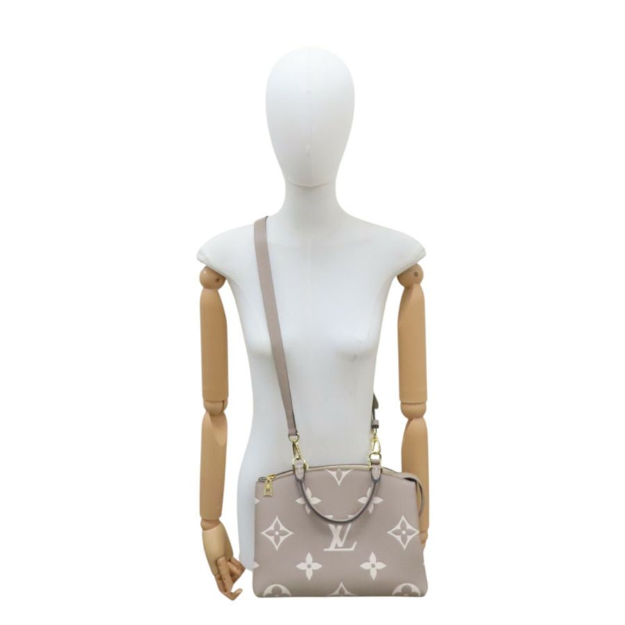 灰色 原花 牛皮 壓紋 Petit Palais 兩用包【LOUIS VUITTON LV 路易威登】 M58914-9
