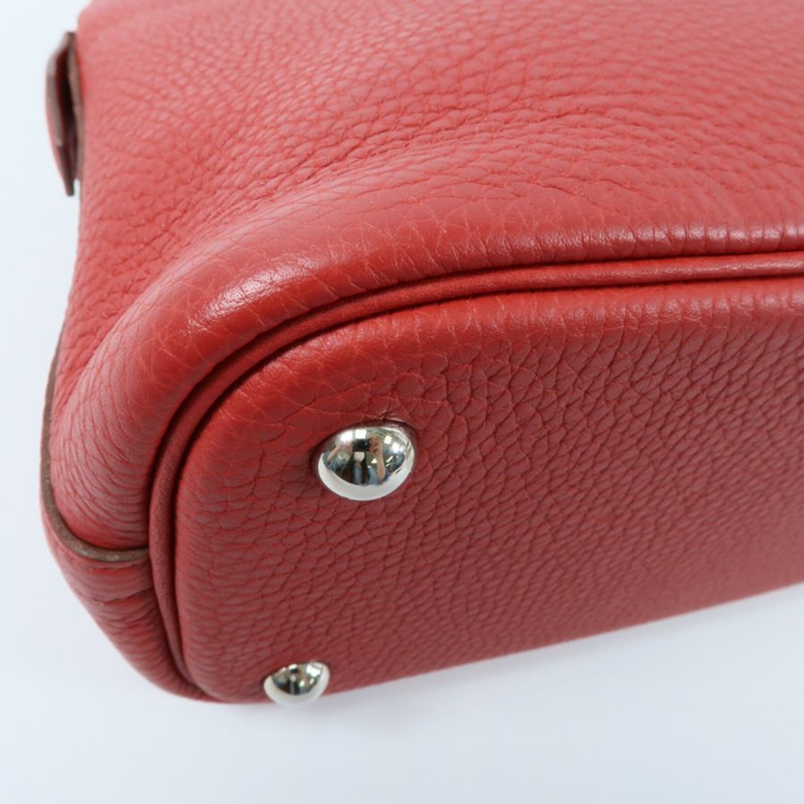 HERMES Clemence皮革Bolide 31手挽肩背兩用袋Rouge Casaque-13