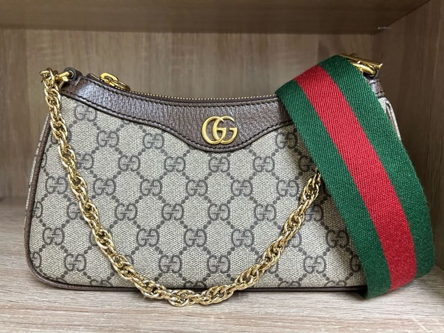 GUCCI經典織布背帶🌸 腋下包斜背包/兩用包-0