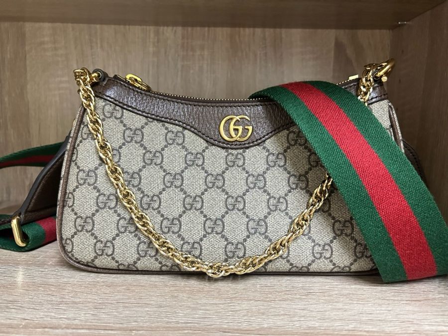 GUCCI經典織布背帶🌸 腋下包斜背包/兩用包-4