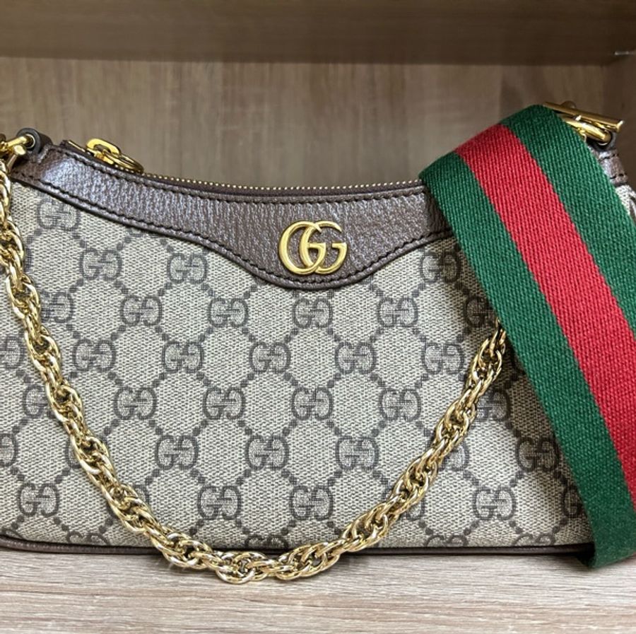 GUCCI經典織布背帶🌸 腋下包斜背包/兩用包-5