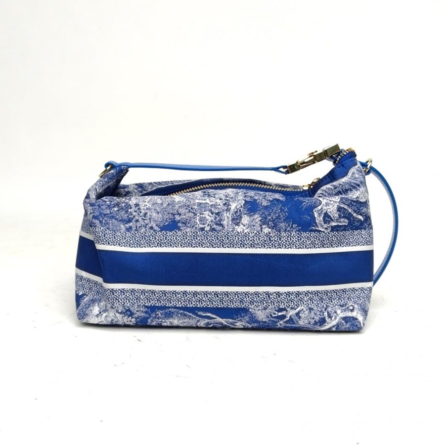 DIOR DiortravelNomad飯盒包中號藍色科技皮金扣2022-2
