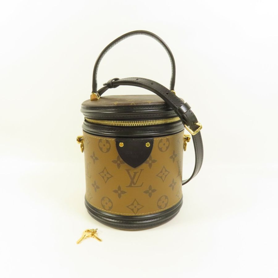 LOUIS VUITTON Monogram Reverse Cannes金扣手挽肩背兩用袋-11