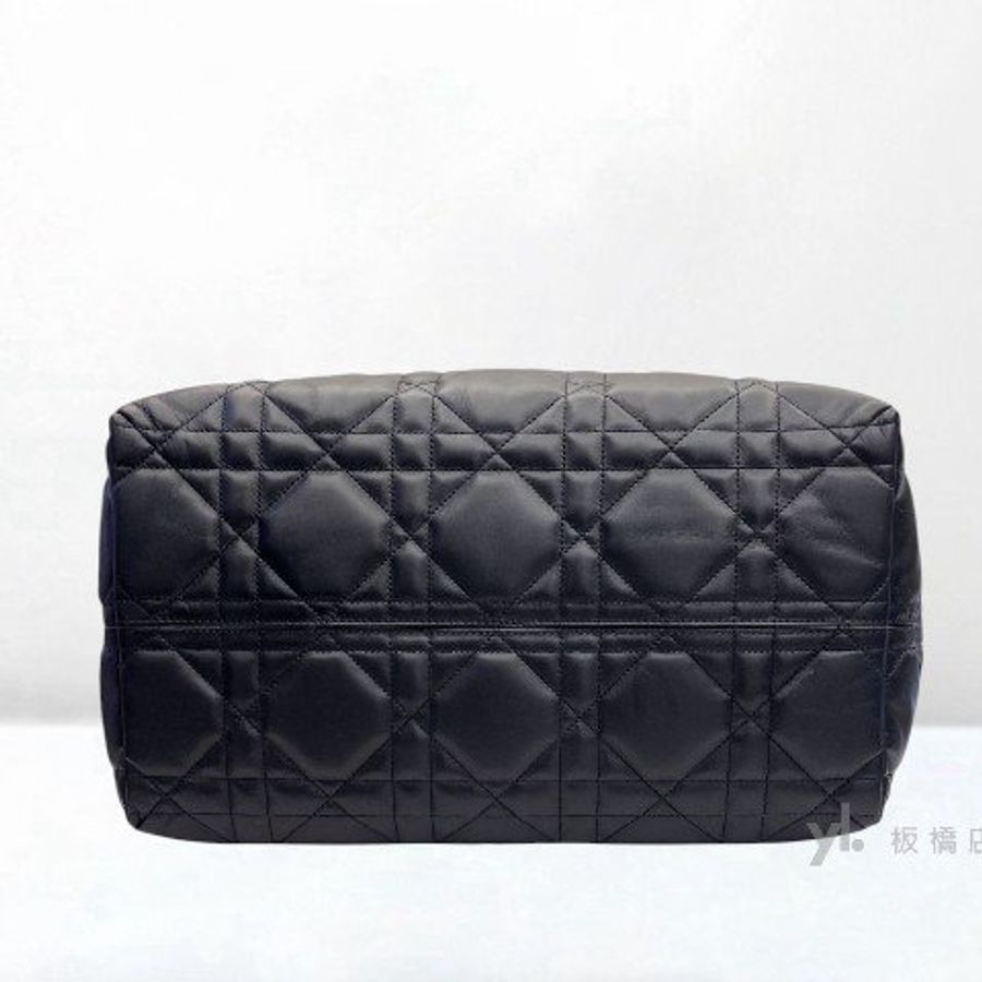 Y2024-DIOR Toujours黑籐格紋小牛皮大號手提包M2820-5