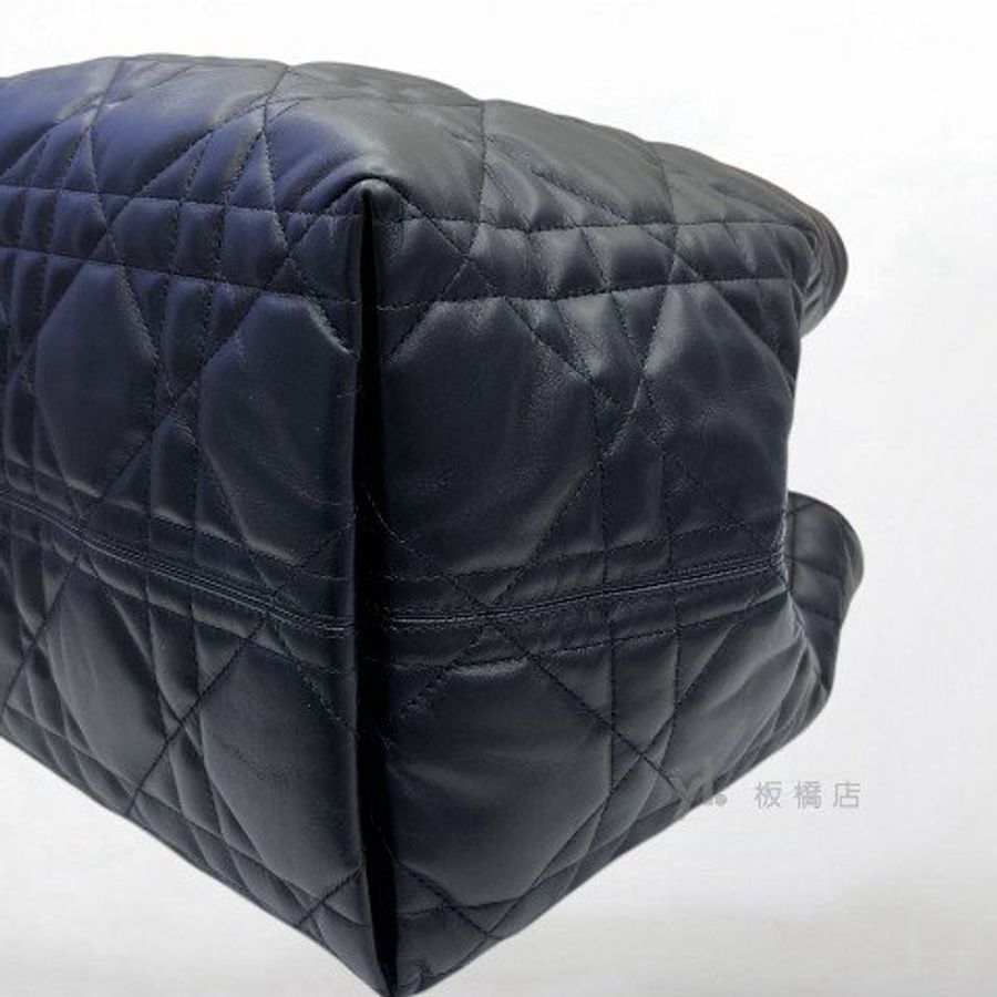 Y2024-DIOR Toujours黑籐格紋小牛皮大號手提包M2820-8