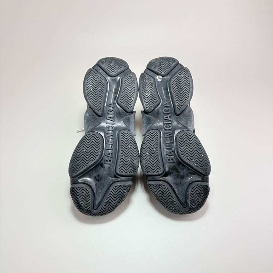 BALENCIAGA巴黎世家TRIPLE S黑色做舊老爹鞋-7