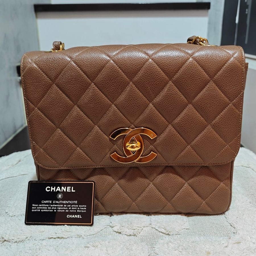 ChanelVintage 荔枝牛皮大方胖-6