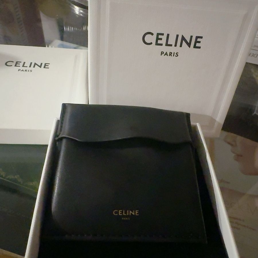 Celine 扭結耳環 金色Knot圈形-4